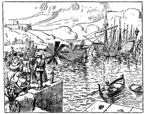 177: Un vaixell de vapor a Barcelona el 1543